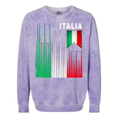 Italia Soccer Jersey Vintage Colorblast Crewneck Sweatshirt