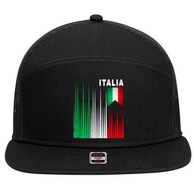 Italia Soccer Jersey Vintage 7 Panel Mesh Trucker Snapback Hat