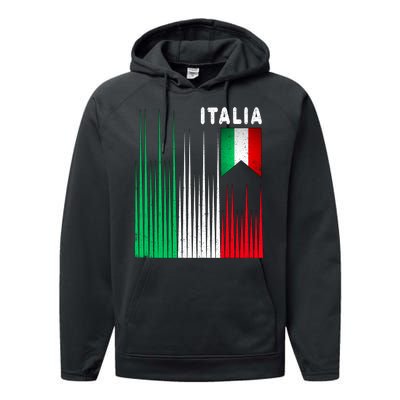 Italia Soccer Jersey Vintage Performance Fleece Hoodie