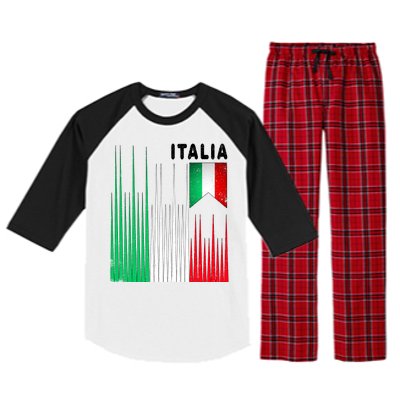 Italia Soccer Jersey Vintage Raglan Sleeve Pajama Set