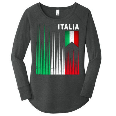 Italia Soccer Jersey Vintage Women's Perfect Tri Tunic Long Sleeve Shirt