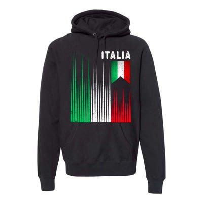 Italia Soccer Jersey Vintage Premium Hoodie