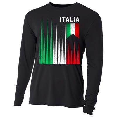 Italia Soccer Jersey Vintage Cooling Performance Long Sleeve Crew