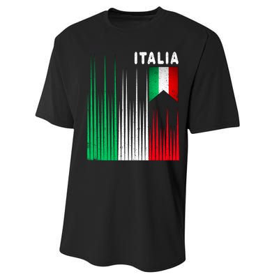 Italia Soccer Jersey Vintage Performance Sprint T-Shirt