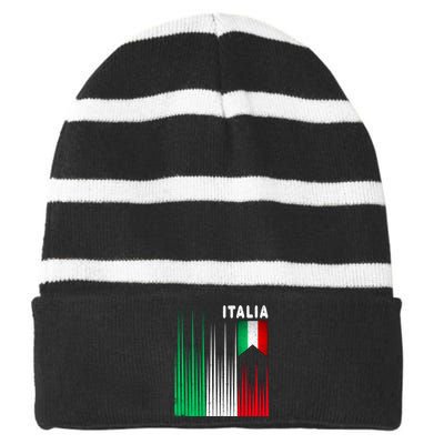 Italia Soccer Jersey Vintage Striped Beanie with Solid Band