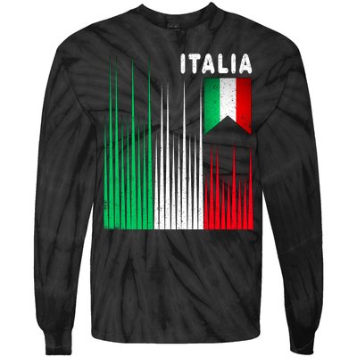 Italia Soccer Jersey Vintage Tie-Dye Long Sleeve Shirt