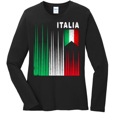 Italia Soccer Jersey Vintage Ladies Long Sleeve Shirt