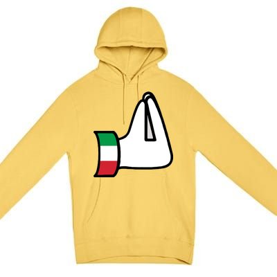 Italian Hand Gesture Funny Premium Pullover Hoodie