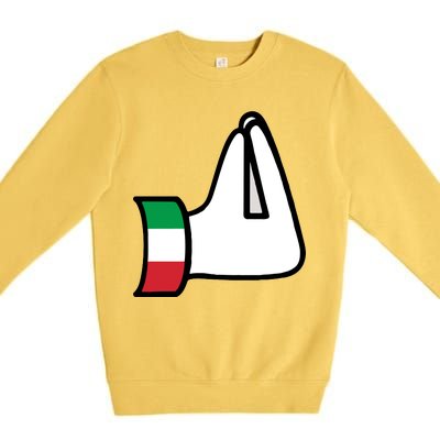 Italian Hand Gesture Funny Premium Crewneck Sweatshirt