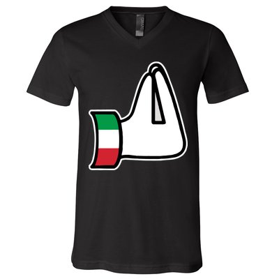 Italian Hand Gesture Funny V-Neck T-Shirt