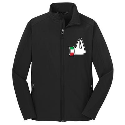 Italian Hand Gesture Funny Core Soft Shell Jacket