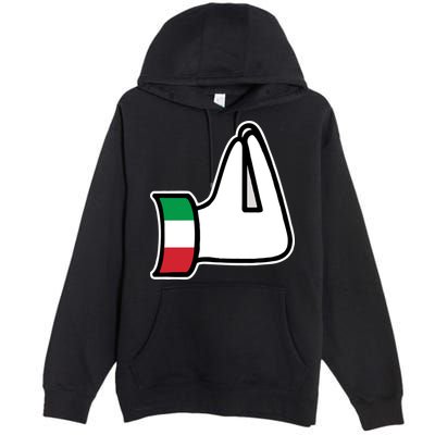 Italian Hand Gesture Funny Premium Pullover Hoodie