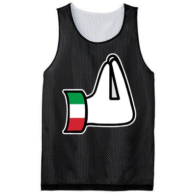 Italian Hand Gesture Funny Mesh Reversible Basketball Jersey Tank