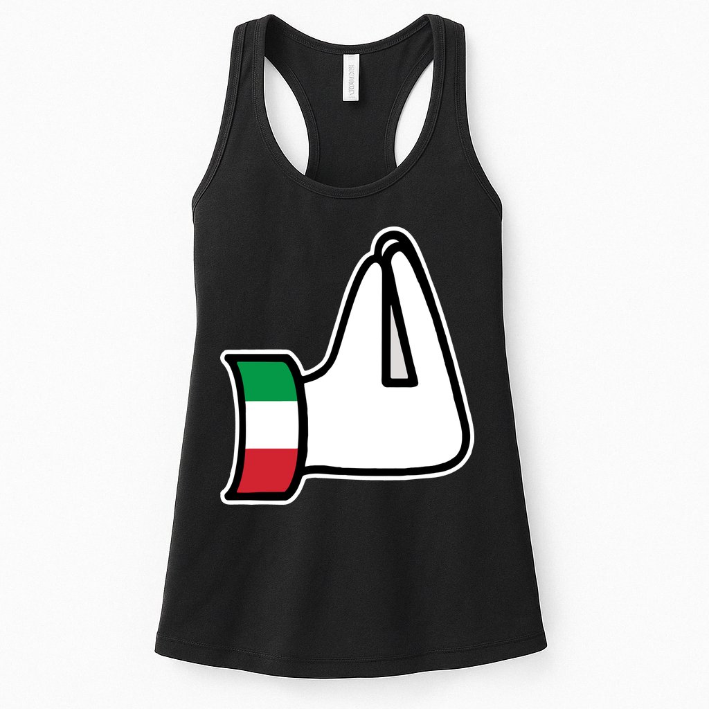 Italian Hand Gesture Funny Womens Tank Top