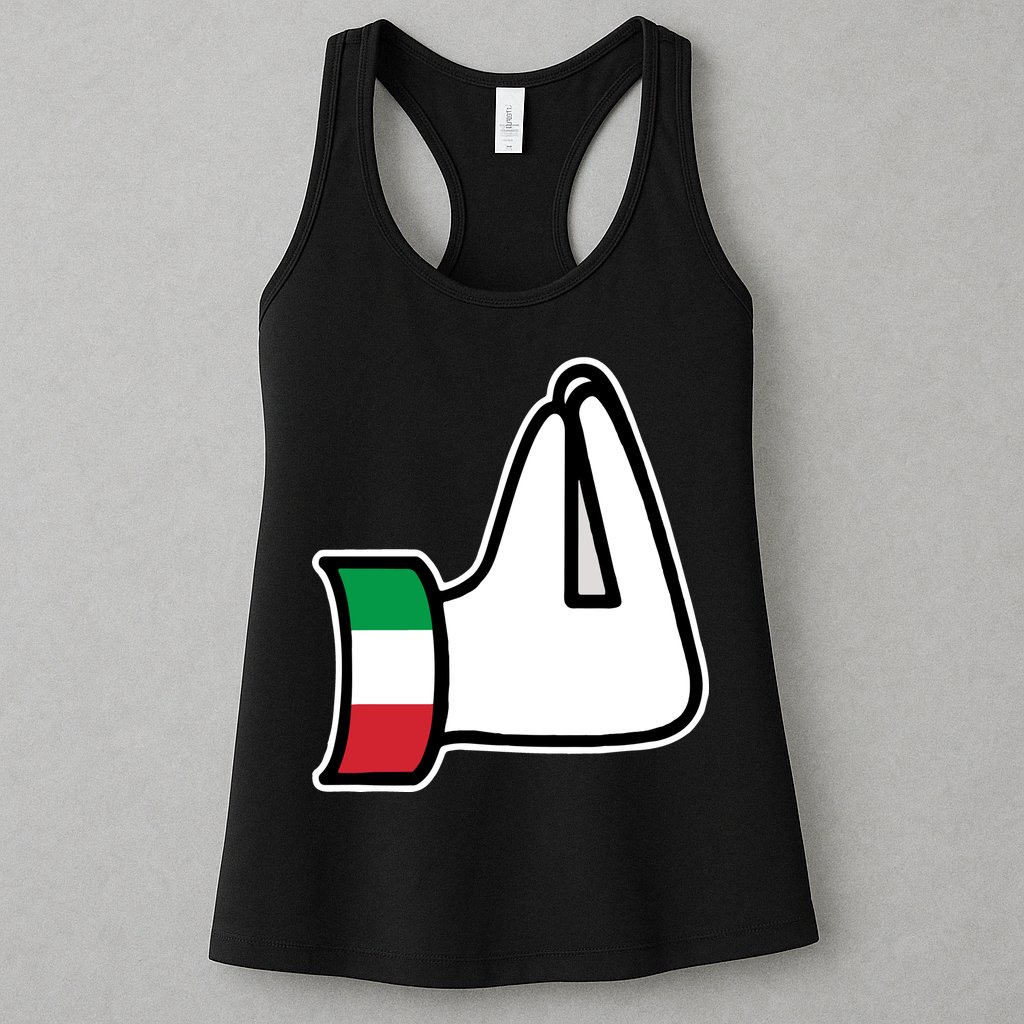 Italian Hand Gesture Funny Womens Tank Top
