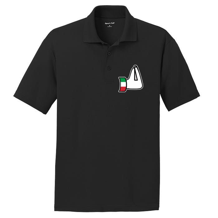 Italian Hand Gesture Funny PosiCharge RacerMesh Polo