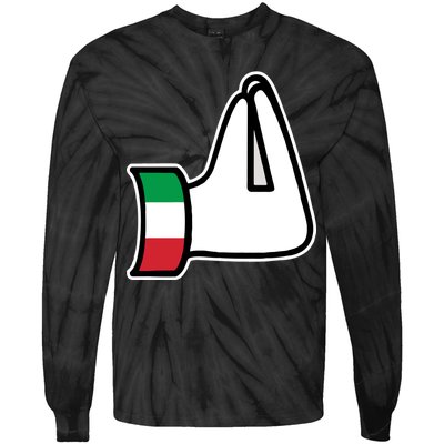 Italian Hand Gesture Funny Tie-Dye Long Sleeve Shirt