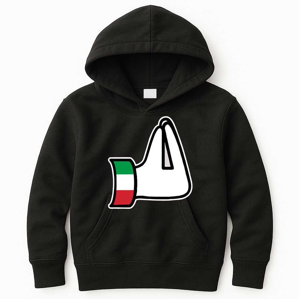 Italian Hand Gesture Funny Kids Hoodie