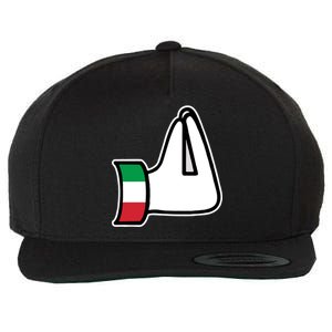 Italian Hand Gesture Funny Wool Snapback Cap