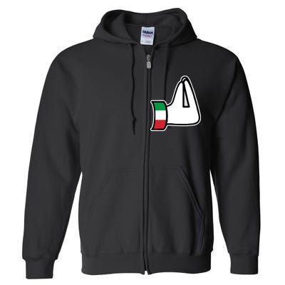 Italian Hand Gesture Funny Full Zip Hoodie