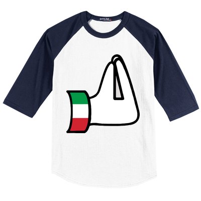 Italian Hand Gesture Funny Baseball Sleeve Shirt