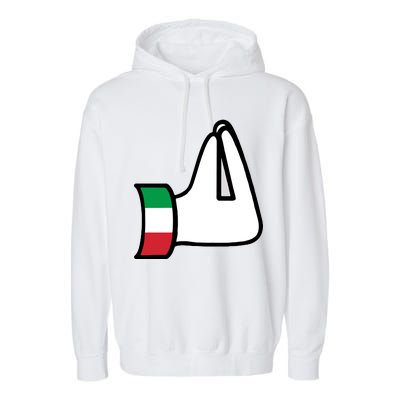 Italian Hand Gesture Funny Garment-Dyed Fleece Hoodie