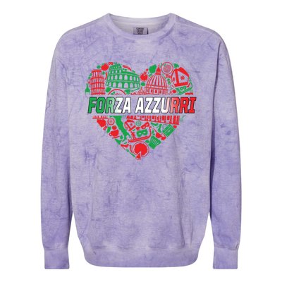 Italian Heart Forza Azzurri Colorblast Crewneck Sweatshirt