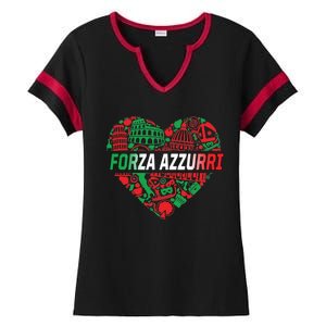 Italian Heart Forza Azzurri Ladies Halftime Notch Neck Tee