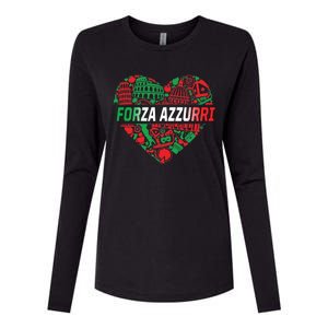 Italian Heart Forza Azzurri Womens Cotton Relaxed Long Sleeve T-Shirt