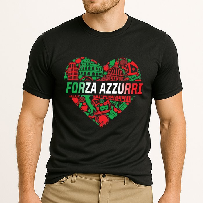 Italian Heart Forza Azzurri Cooling Performance Crew T-Shirt