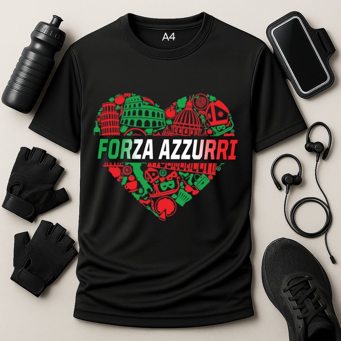 Italian Heart Forza Azzurri Cooling Performance Crew T-Shirt