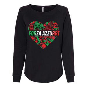 Italian Heart Forza Azzurri Womens California Wash Sweatshirt