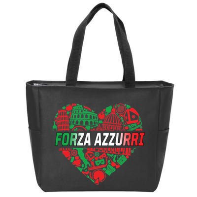 Italian Heart Forza Azzurri Zip Tote Bag