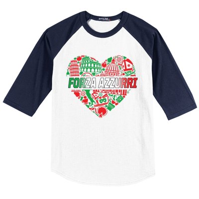 Italian Heart Forza Azzurri Baseball Sleeve Shirt