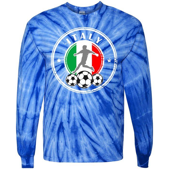 Italian Italia Soccer Italy Tie-Dye Long Sleeve Shirt