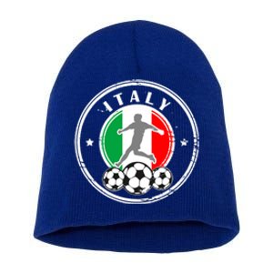 Italian Italia Soccer Italy Short Acrylic Beanie