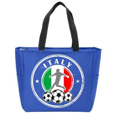 Italian Italia Soccer Italy Zip Tote Bag