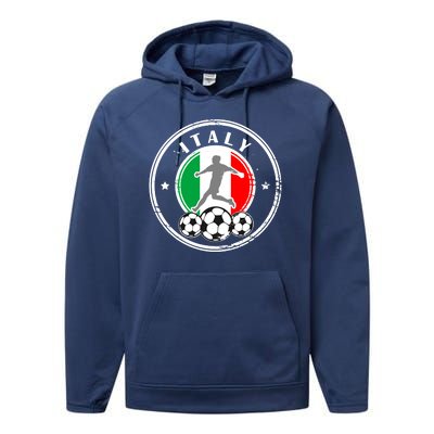 Italian Italia Soccer Italy Performance Fleece Hoodie