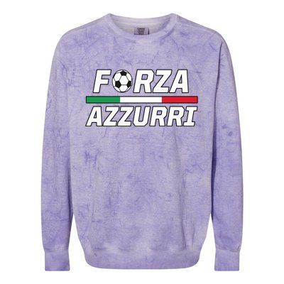 Italian Soccer Forza Azzurri Colorblast Crewneck Sweatshirt