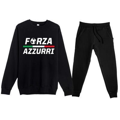 Italian Soccer Forza Azzurri Premium Crewneck Sweatsuit Set