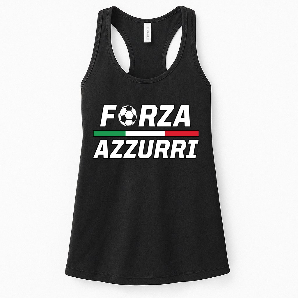 Italian Soccer Forza Azzurri Womens Tank Top