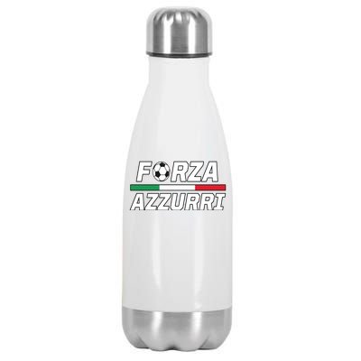 Italian Soccer Forza Azzurri Stainless Steel Insulated Water Bottle