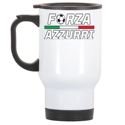 Italian Soccer Forza Azzurri Stainless Steel Travel Mug