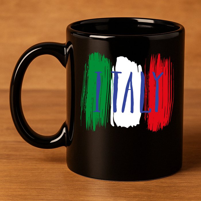 Italy 11oz C Handle Ceramic Mug