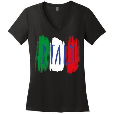 Italy Women's V-Neck T-Shirt