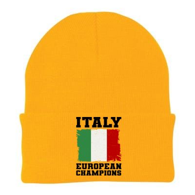 Italy Europeon Champions Distressed Flag Knit Cap Winter Beanie