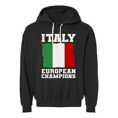 Italy Europeon Champions Distressed Flag Garment-Dyed Fleece Hoodie
