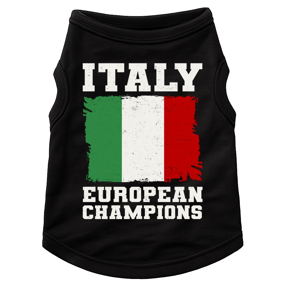 Italy Europeon Champions Distressed Flag Doggie Tank