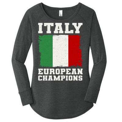 Italy Europeon Champions Distressed Flag Women's Perfect Tri Tunic Long Sleeve Shirt