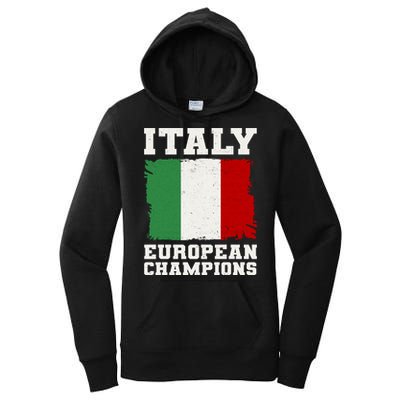 Italy Europeon Champions Distressed Flag Women's Pullover Hoodie